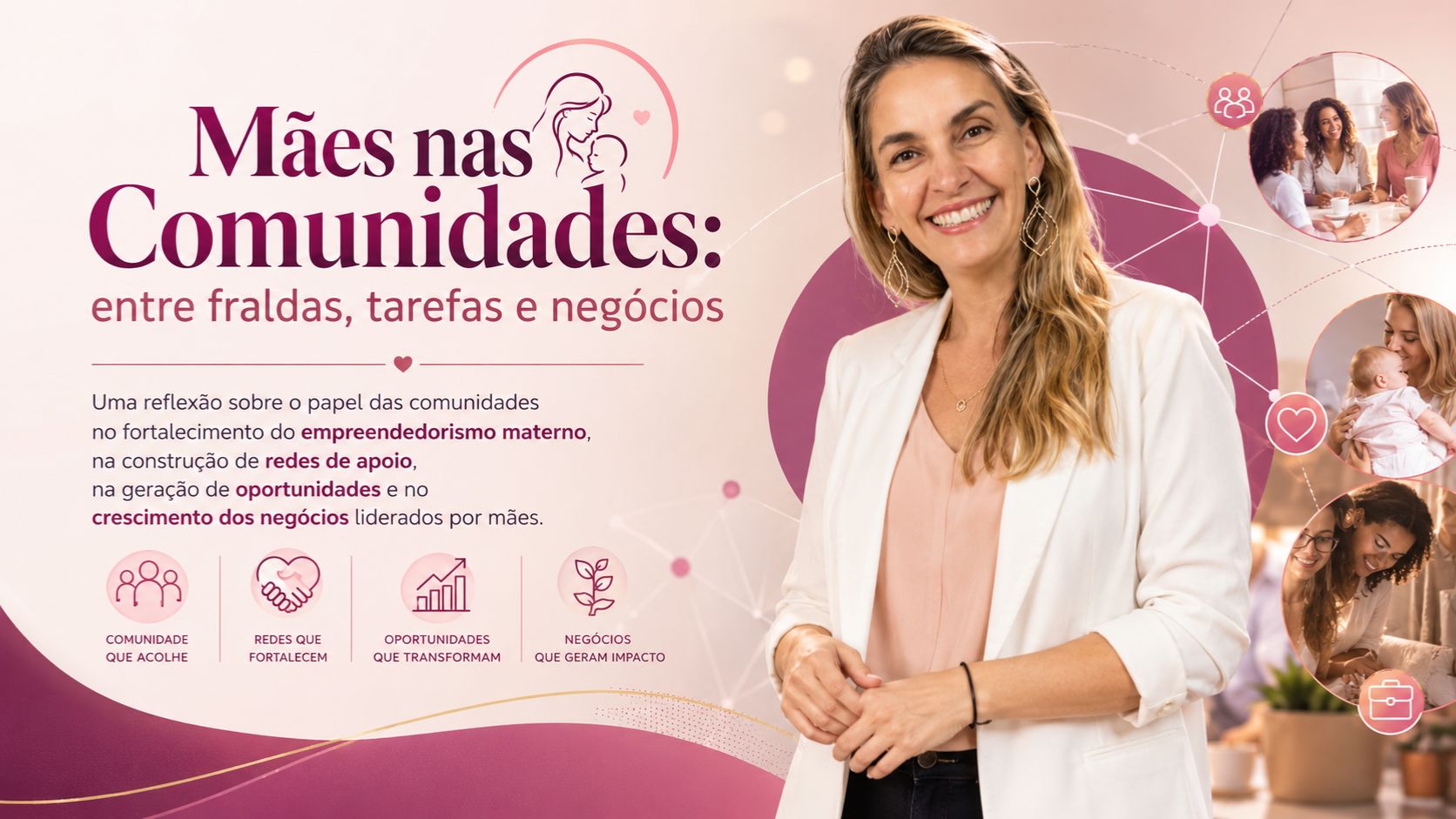 Pry Ribeiro em palestra sobre mães nas comunidades